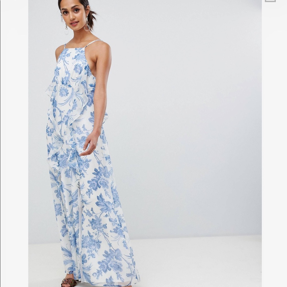 Blue and White maxi dress NWT
